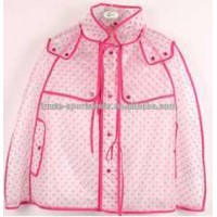 High quality transparent EVA couple lady raincoat