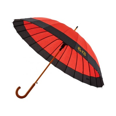 Auto open 23inch wooden straight umbrella golf umbrella wood