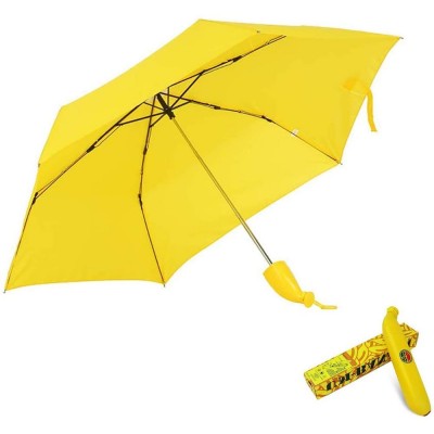 Hot Sell Promotion Gifts Metal Frame Banana Umbrella Yellow