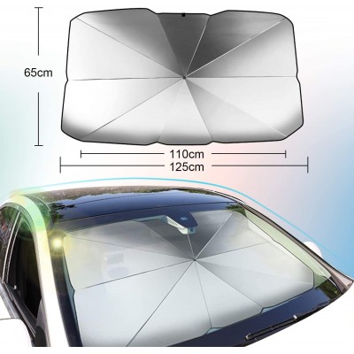 YEE PIN Car Windshield Sunshade for Universal Auto SUV Blocks UV Rays and Heat Sun Visor Protector Foldable Reflector Umbrella