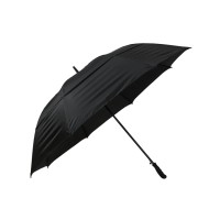 Branded good compact windproof auto open air vent double canopy travel golf umbrella