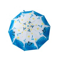 Hot sale foldable standard size auto open pretty 3 folding umbrella with cheap price