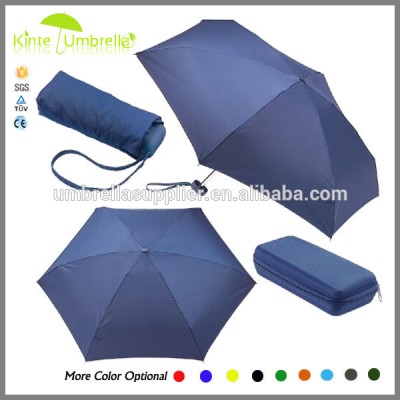 Customized plastic glasses case 5 folded small mini umbrella