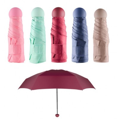 Creative personality Pocket Mini 5 Folding pocket capsule ultra light umbrella