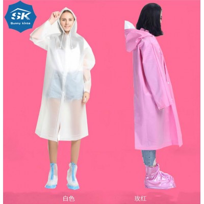 High quality custom beautiful fashion waterproof EVA raincoat