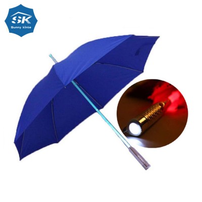 LED Flashlight Handle Umbrellas Rain Gear Led Lighted Rain Umbrella