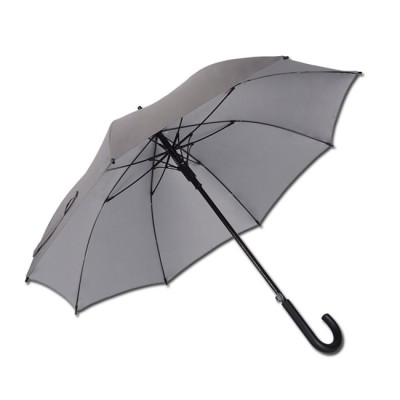 Professional Customized Logo Straight Umbrella With Reflective Canopy