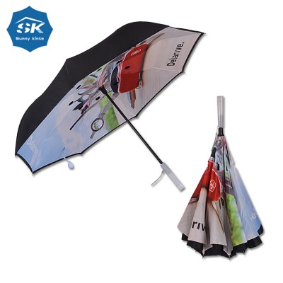 Reverse Light Up Led Outdoor Umbrella For Daily Use