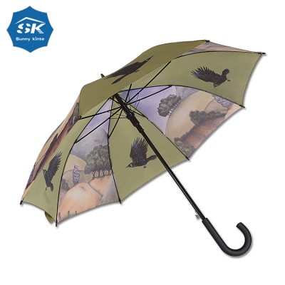 Chinese manufacturer promotional advertising 23" printed rain unbrella umbrella