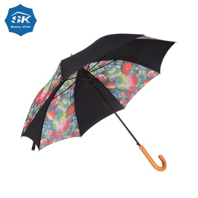 Cheap wholesale advertising exterior rpet umbrella sublimation