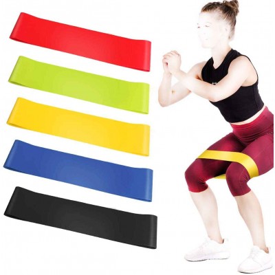 durable workout yoga fitness resistance pull bands latex-free resistance bands 5 levels loop