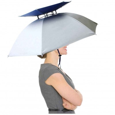 Big size double layer windproof  Fishing umbrella  head hat umbrella